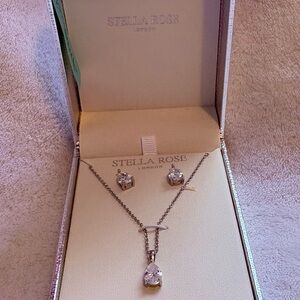 Fine Silver Plated Necklace and Earring Set